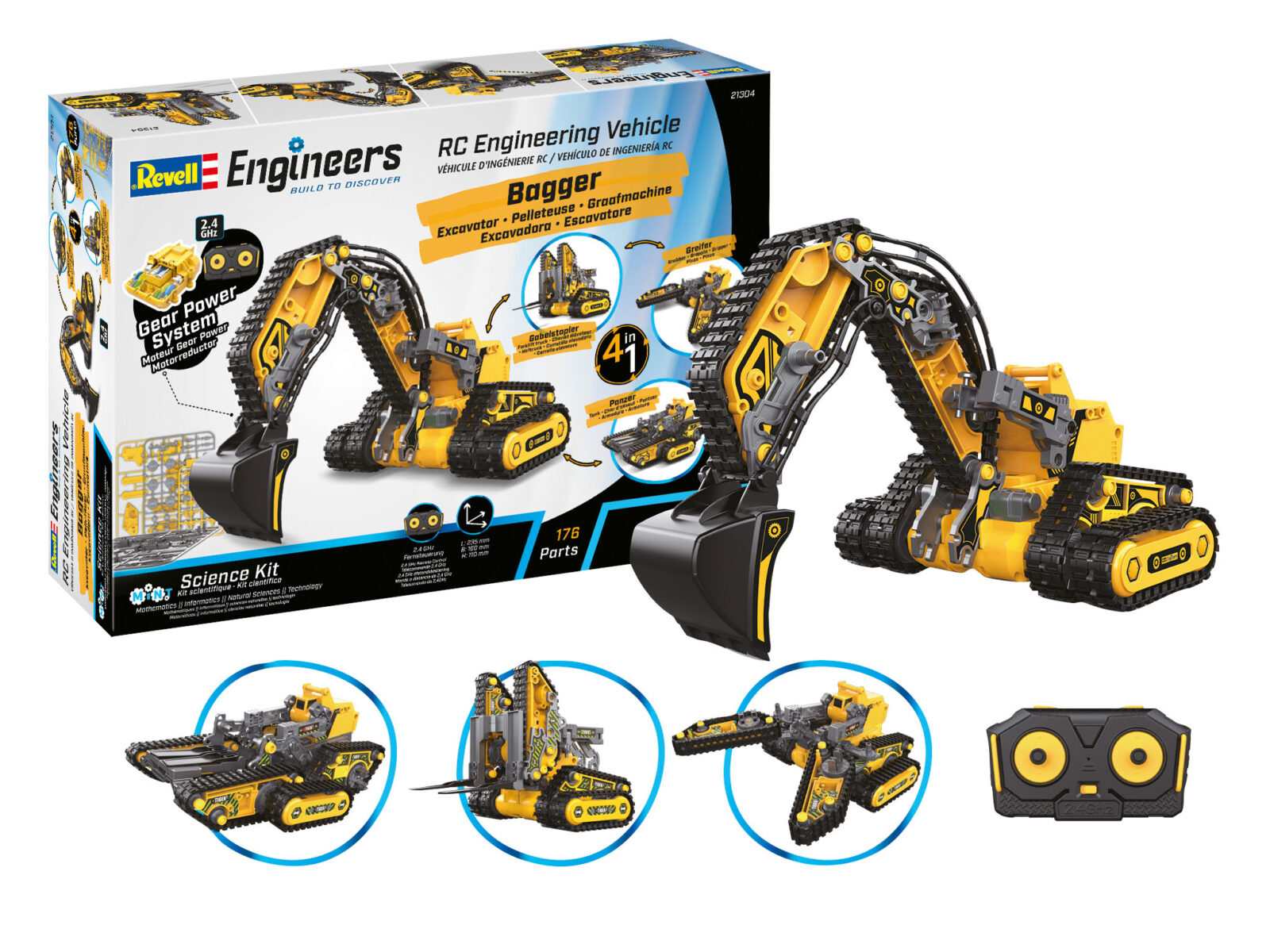 Revell Engineers - RC Engineering Vehicle 4in1 DS Modellismo Revell Engineers RC Engineering Vehicle 4in1
