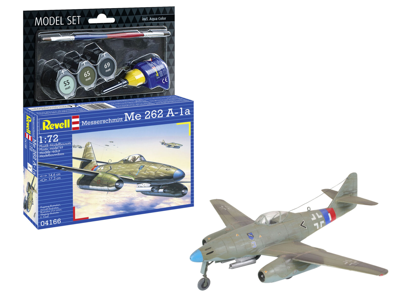 1/72 Model Set Messerschmitt Me 262 A-1a DS Modellismo Model Set Messerschmitt Me 262 scala 1/72