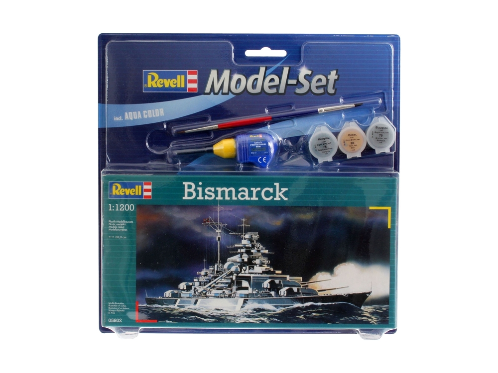 1/1200 Model Set Bismarck DS Modellismo 1/1200 Model Bismarck REVELL