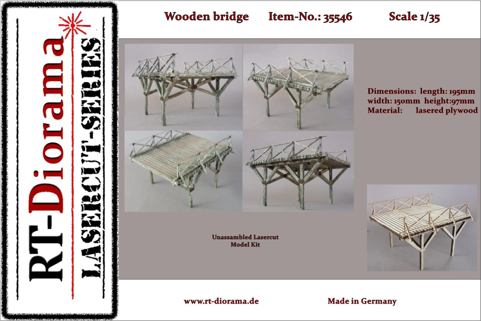 1/35 Temporary Bridge DS Modellismo Temporary Bridge scala 1/35 RT-DIORAMA