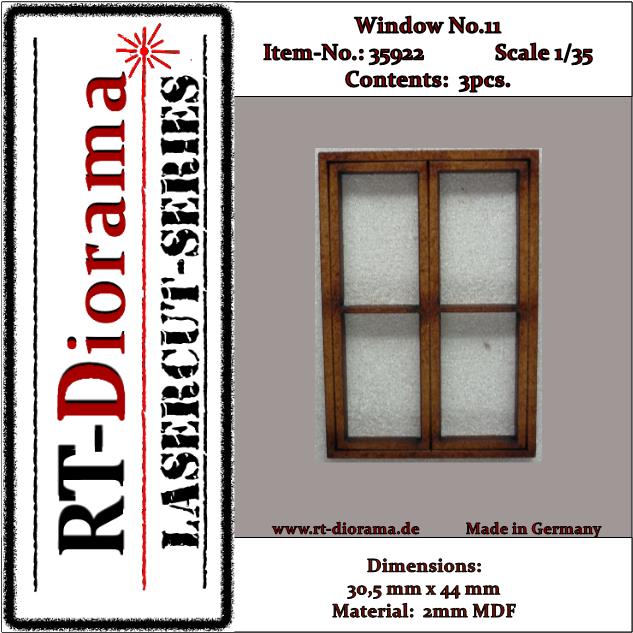1/35 Lasercut: Sprossenfenster Nr.11 (3er Set) DS Modellismo Lasercut: Sprossenfenster Nr.11 scala 1/35