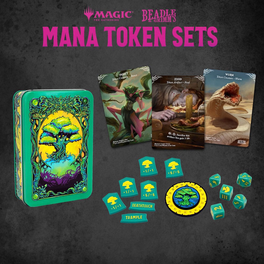 Magic the Gathering Dice and Token Pack Green Mana DS Modellismo Magic Gathering Dice Token Green Mana