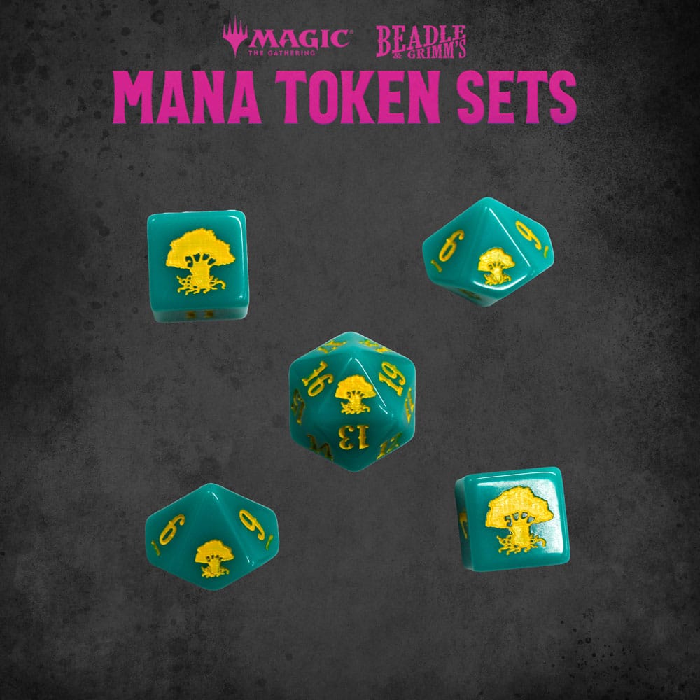 Magic the Gathering Dice and Token Pack Green Mana DS Modellismo Magic Gathering Dice Token Green Mana