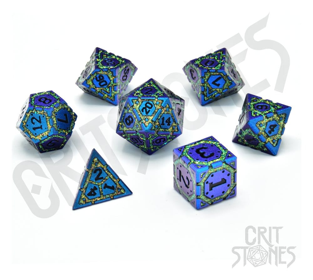 CritStones Metal Dice Set Twilight Grove (7) DS Modellismo CritStones Metal Dice Twilight Grove (7)