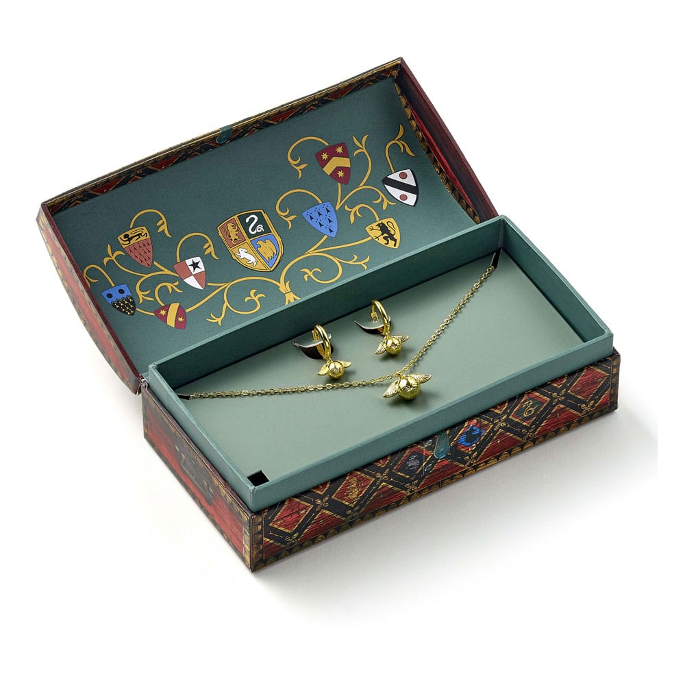 Confezione regalo Harry Potter: Quidditch Golden Snitch Necklace and Earrings (Golden Tone) DS Modellismo Confezione regalo Harry Potter: Quidditch