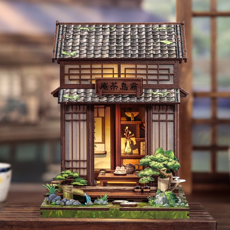 Miniature House Model Kit Kirishima Cha-an 19 x 14 cm DS Modellismo Miniature House Model Kit Kirishima Cha-an