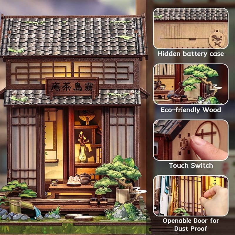 Miniature House Model Kit Kirishima Cha-an 19 x 14 cm DS Modellismo Miniature House Model Kit Kirishima Cha-an
