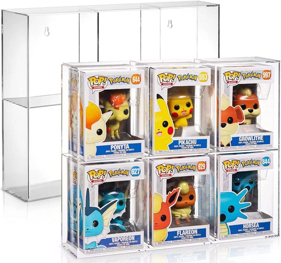 Evoretro Acrylic Display Case for 6 Funko Pops DS Modellismo Evoretro Acrylic Display Case for 6 Funko