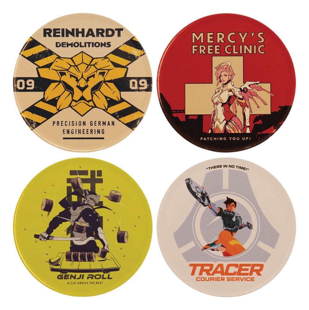 Sottobicchiere Overwatch 4-Pack Printed in metallo DS Modellismo Sottobicchiere Overwatch 4-Pack Printed