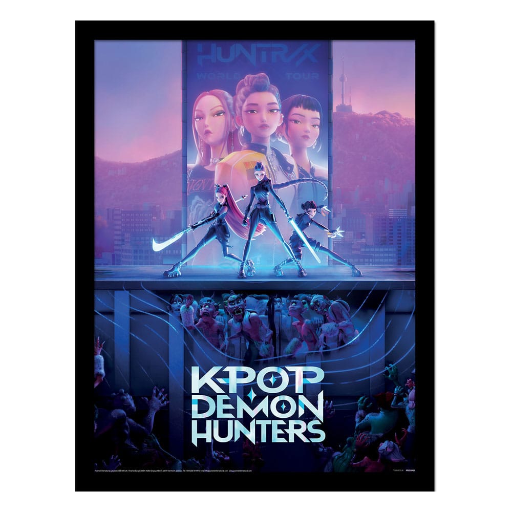 Poster KPop Demon Hunters Collector Print Framed Movie Key Art DS Modellismo Poster KPop Demon Hunters Collector Print