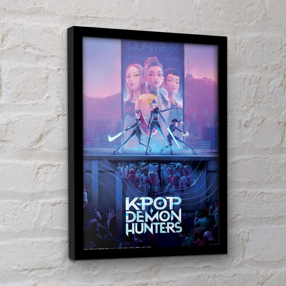 Poster KPop Demon Hunters Collector Print Framed Movie Key Art DS Modellismo Poster KPop Demon Hunters Collector Print