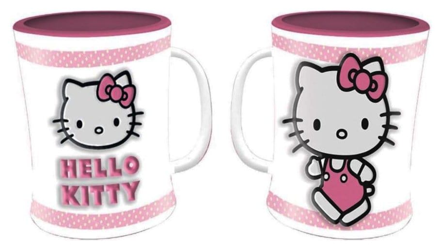 Tazza Hello Kitty Pink Emboss DS Modellismo Tazza Hello Kitty Pink Emboss