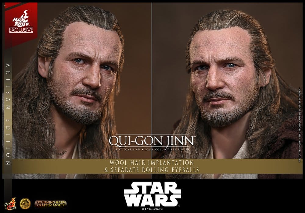 Star Wars: The Phantom Menace Movie Masterpiece Action Figure 1/6 Qui-Gon Jinn (Artisan Edition) Hot Toys Exclusive 32 cm DS Modellismo Star Wars: Phantom Menace Movie scala 1/6
