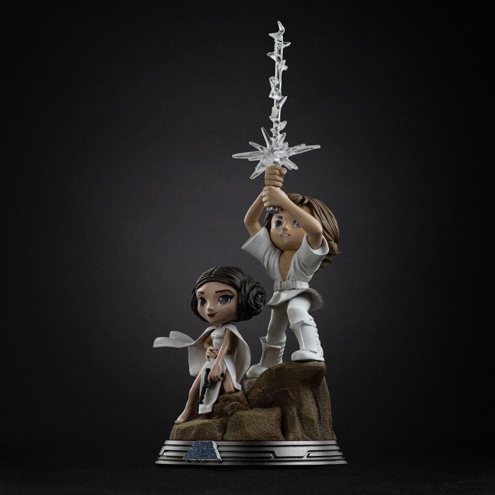 Star Wars Mini Co. PVC Figure Luke & Leia 30 cm DS Modellismo Star Wars Mini Co. Luke & Leia Iron Studios