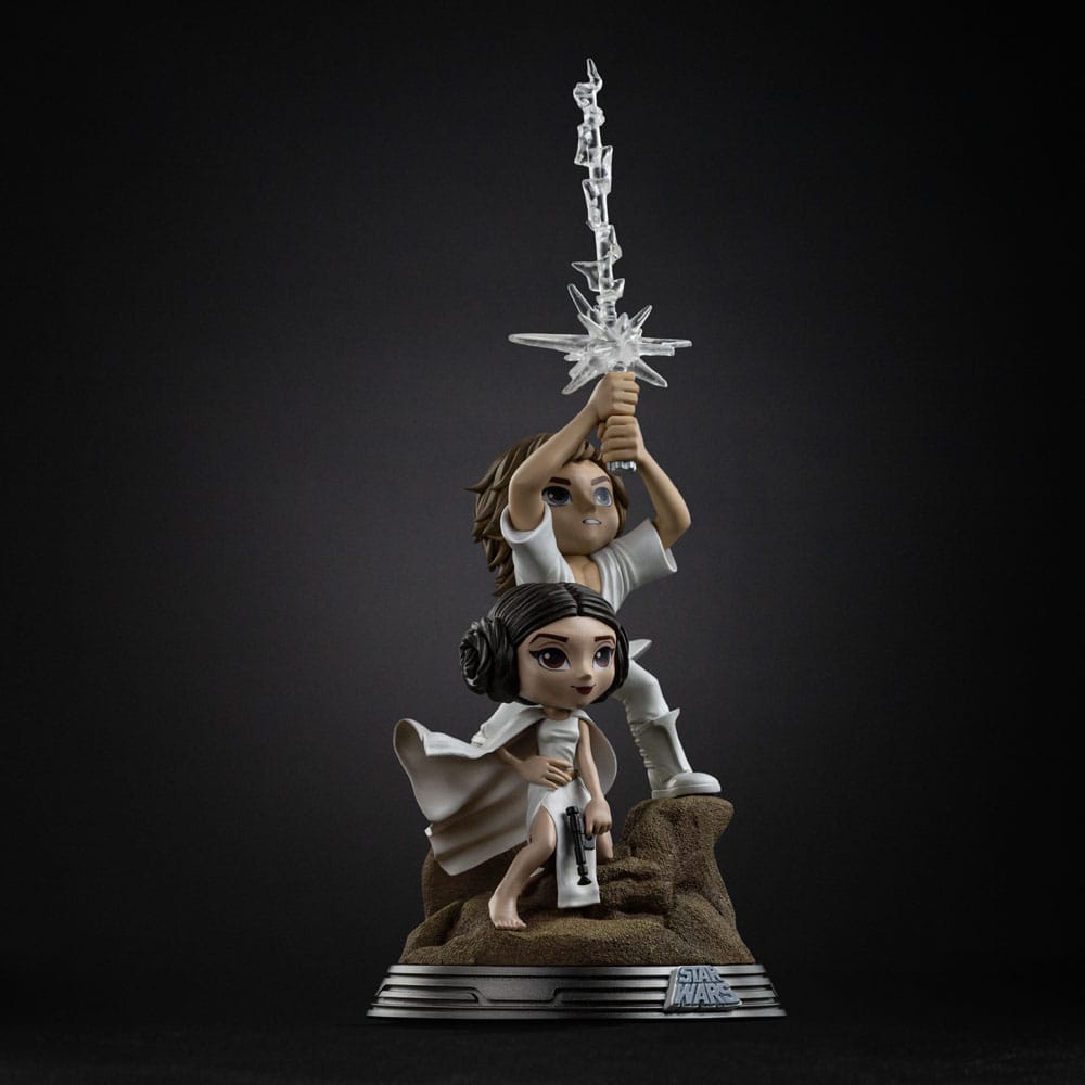 Star Wars Mini Co. PVC Figure Luke & Leia 30 cm DS Modellismo Star Wars Mini Co. Luke & Leia Iron Studios