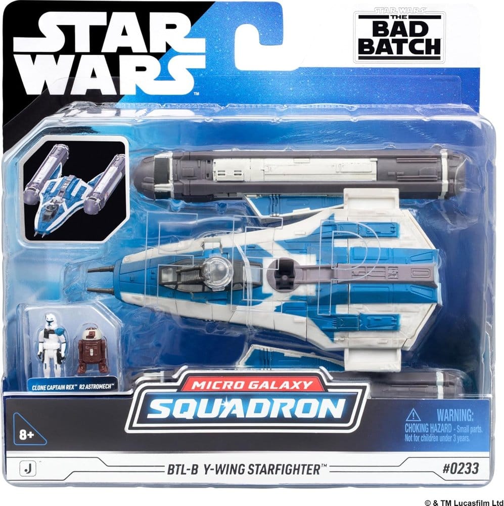 Star Wars Medium Vehicle Btl-b Y-wing Starfighter with Clone Captain Rex 13 cm DS Modellismo Star Wars Medium Vehicle Btl-b Y-wing