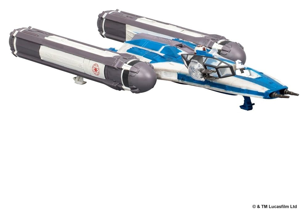 Star Wars Medium Vehicle Btl-b Y-wing Starfighter with Clone Captain Rex 13 cm DS Modellismo Star Wars Medium Vehicle Btl-b Y-wing