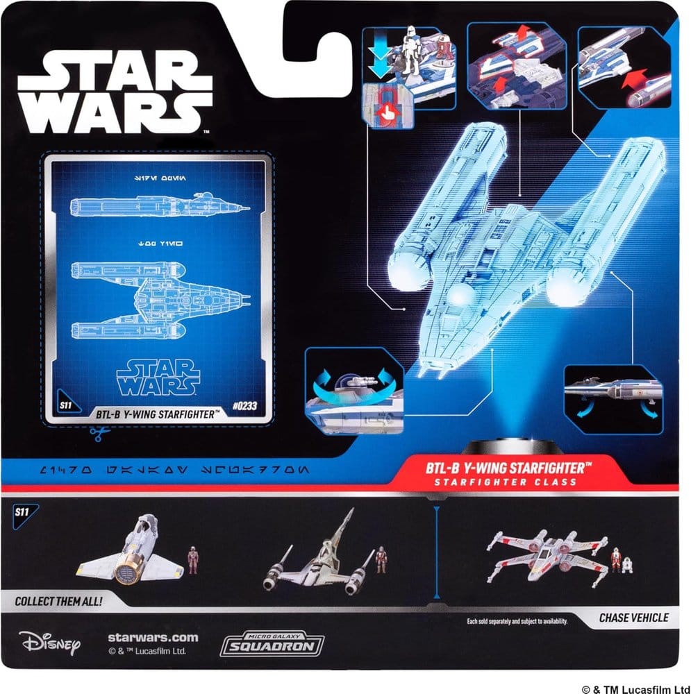 Star Wars Medium Vehicle Btl-b Y-wing Starfighter with Clone Captain Rex 13 cm DS Modellismo Star Wars Medium Vehicle Btl-b Y-wing