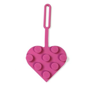 Lego Minifigures Luggage tag Heart Rosa