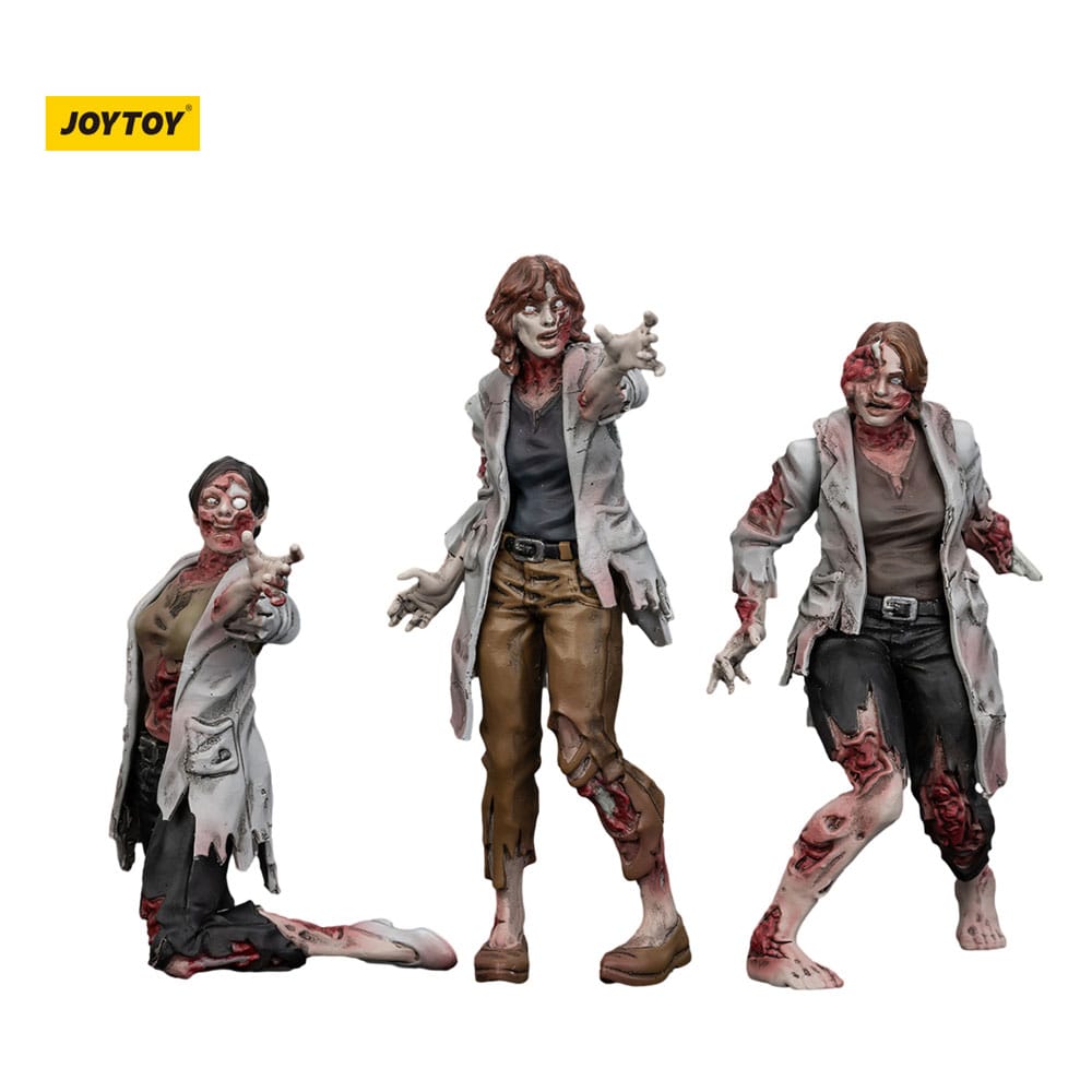 Zombie Dark Source Action Figures 3-Pack Scientists (Female) 8 cm DS Modellismo Zombie Dark Source Action Scientists