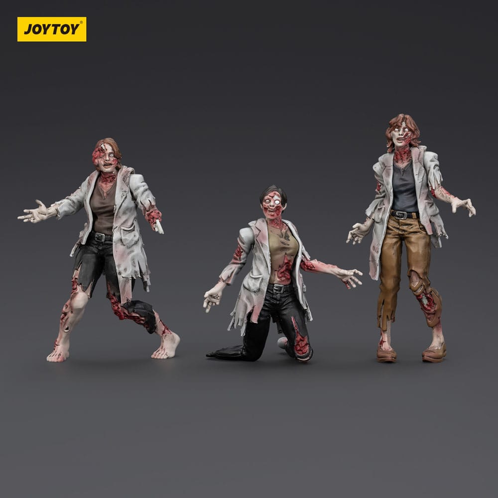 Zombie Dark Source Action Figures 3-Pack Scientists (Female) 8 cm DS Modellismo Zombie Dark Source Action Scientists