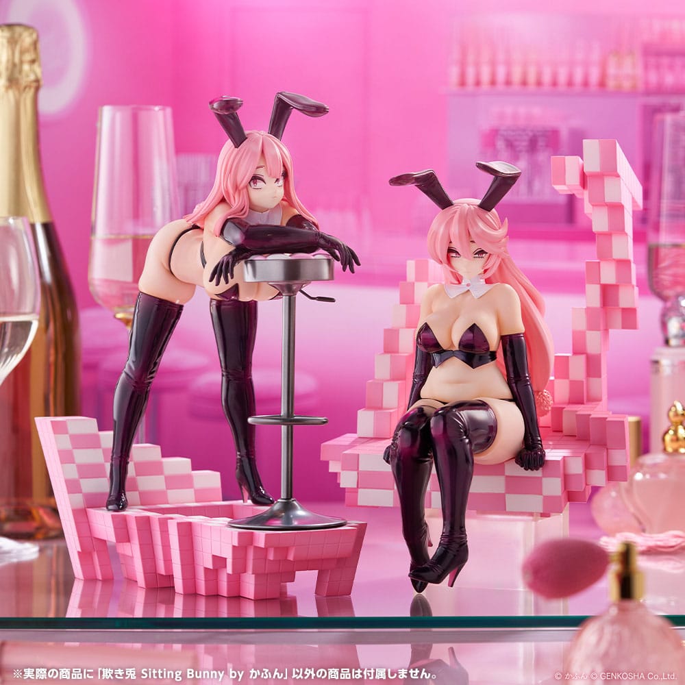 Statua Original Character Trick Bunnies PVC 1/7 Sitting Bunny Illustration by Kafun 24 cm DS Modellismo Statua Original Character Trick scala 1/7