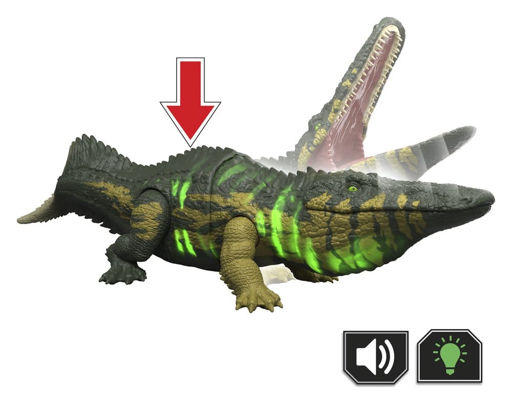 Jurassic World: Survival Action Figure Wild Roar Stomatosuchus 37 cm DS Modellismo Jurassic World: Survival Action Wild Roar