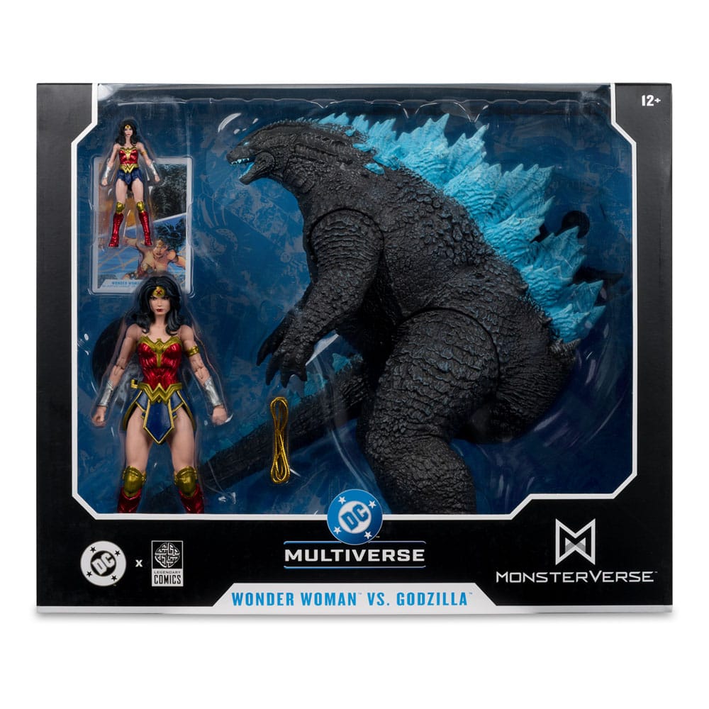 DC Justice League Monsterverse DC Multiverse Action Figures 2-Pack Wonder Woman Vs. Atomic Blast Godzilla 18 cm - Damaged packaging DS Modellismo Dc Justice League Monsterverse Dc Multiverse