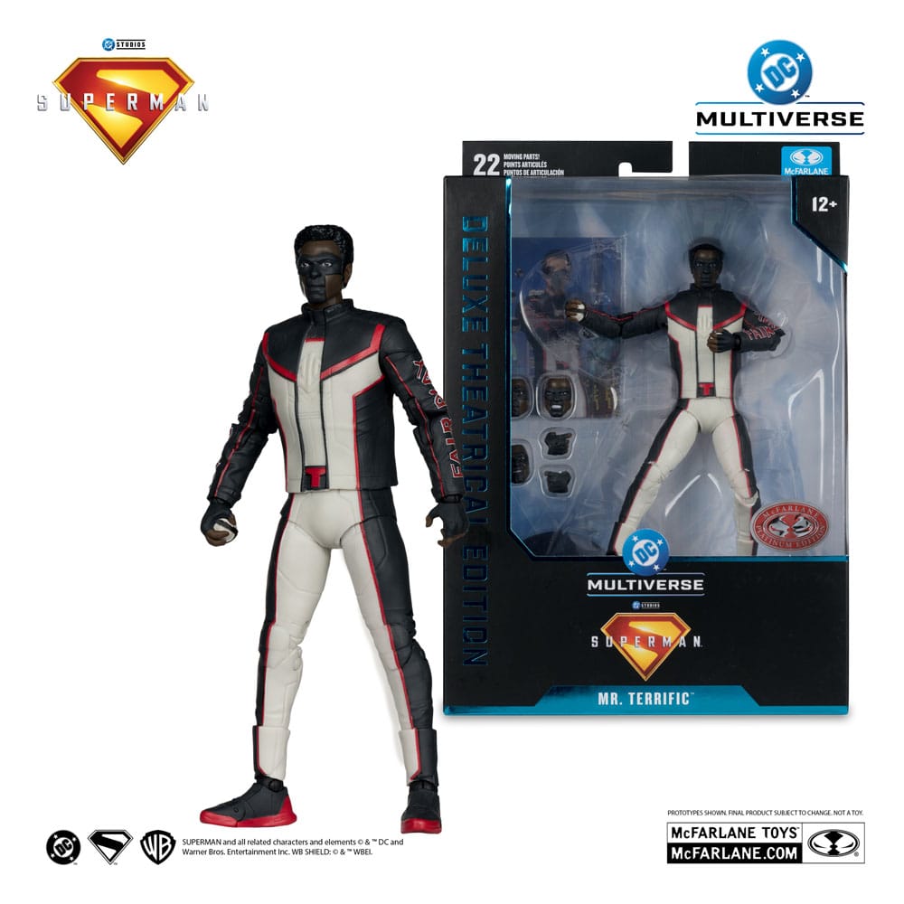 Superman (2025) DC Multiverse Deluxe Theatrical Edition Action Figure Mr. Terrific (Red Platinum Edition) 18 cm DS Modellismo Superman (2025) Dc Multiverse Deluxe