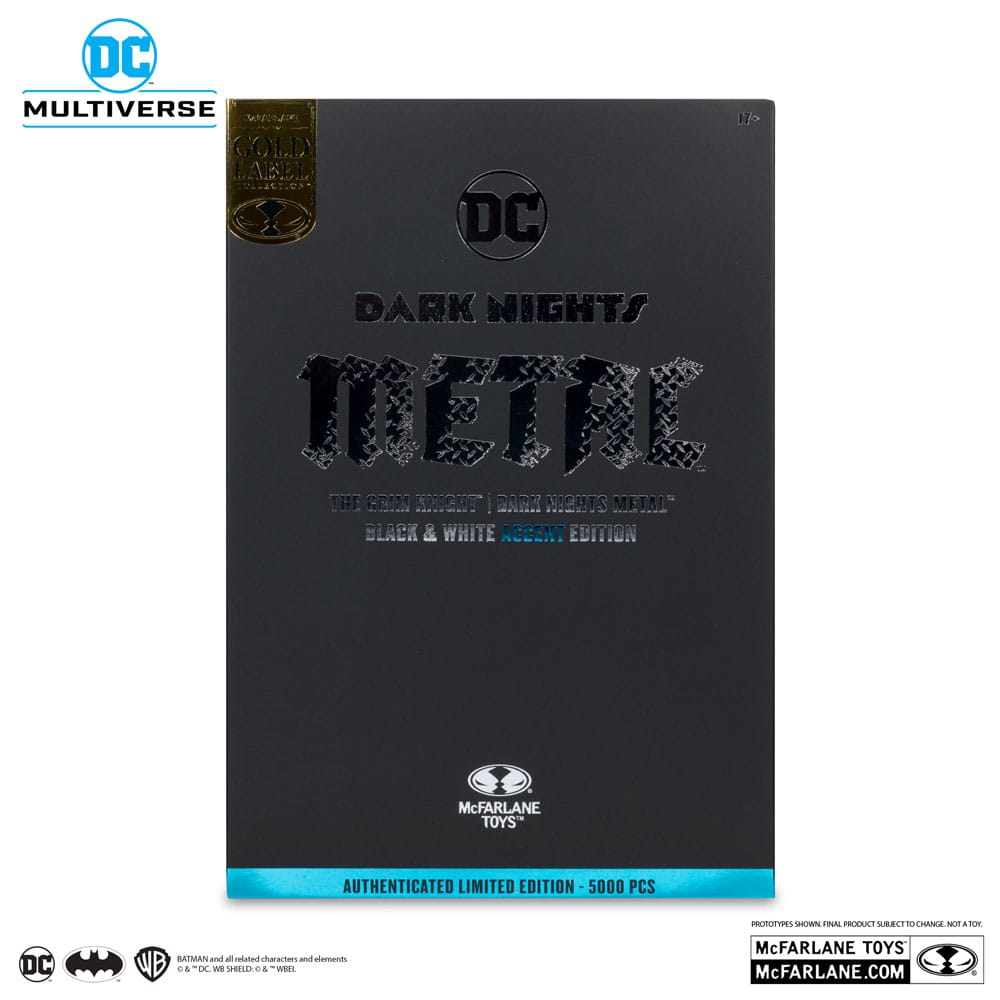DC Multiverse Action Figure The Grim Knight (Dark Nights Metal) (Black & White Accent Edition) (Gold Label) 18 cm DS Modellismo Dc Multiverse Action Grim Knight