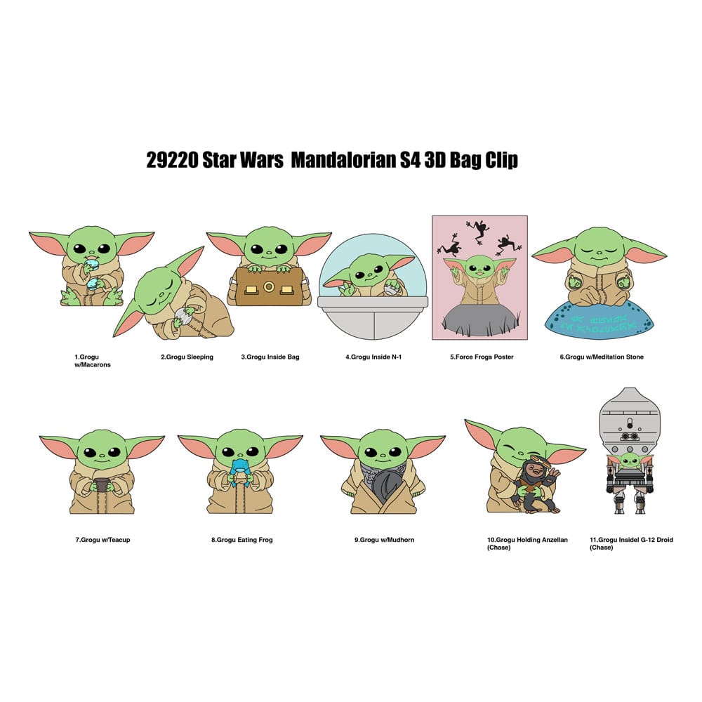 Clip ferma sacchetti Star Wars 3D Foam Best of Grogu Series 1 Display (24) DS Modellismo Clip ferma sacchetti Star Wars 3D Foam Best