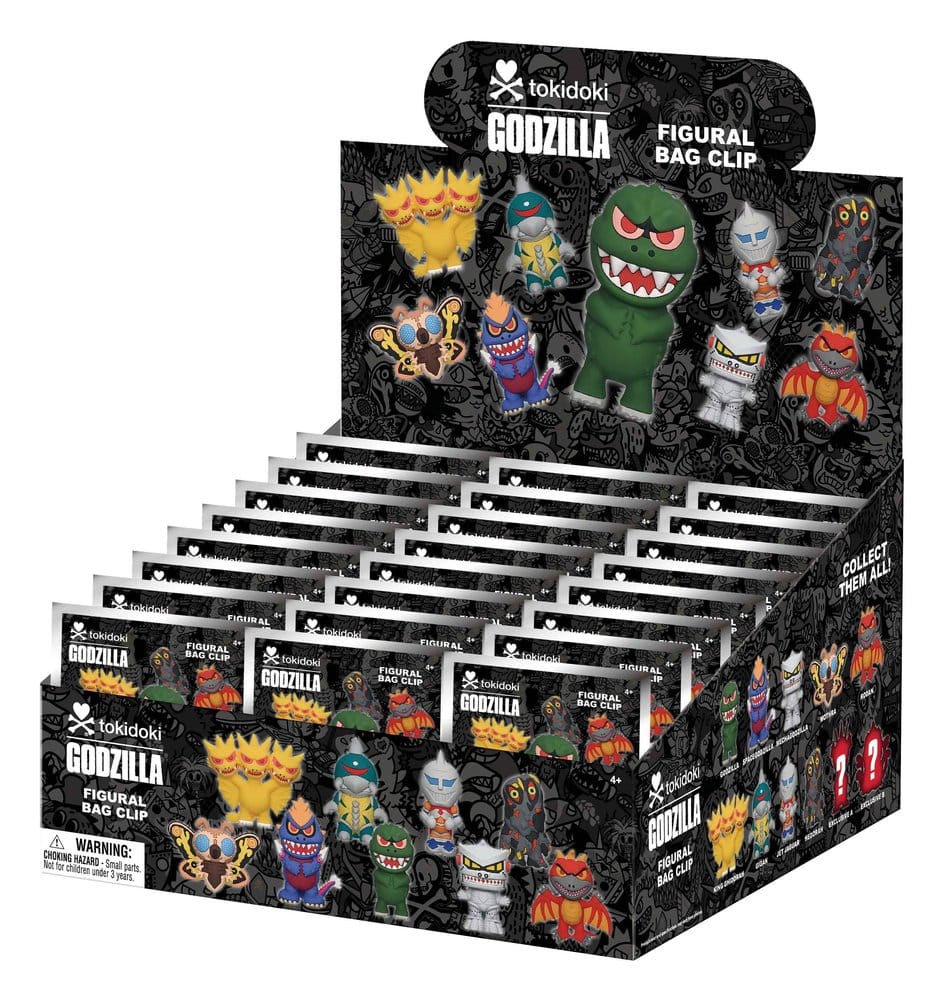 Clip ferma sacchetti Tokidoki x Godzilla 3D PVC Display (24) DS Modellismo Clip ferma sacchetti Tokidoki x Godzilla 3D