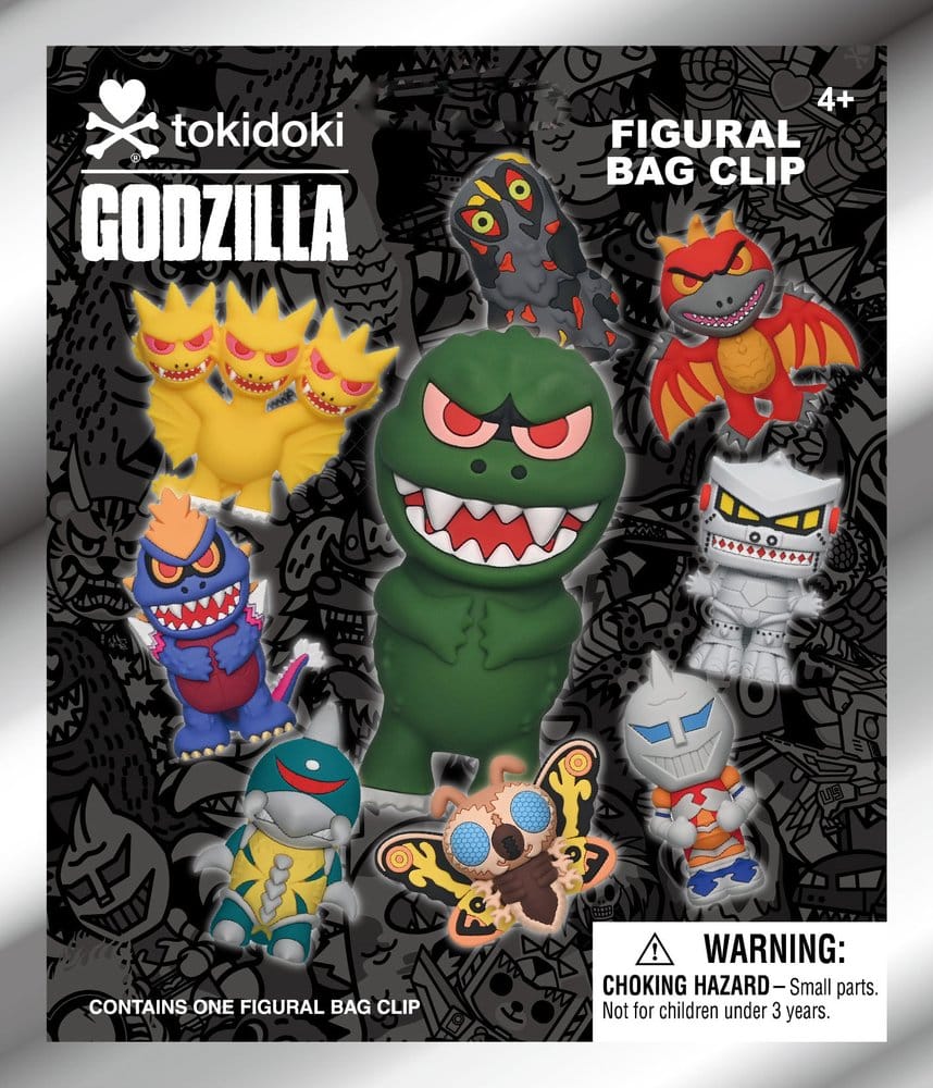 Clip ferma sacchetti Tokidoki x Godzilla 3D PVC Display (24) DS Modellismo Clip ferma sacchetti Tokidoki x Godzilla 3D