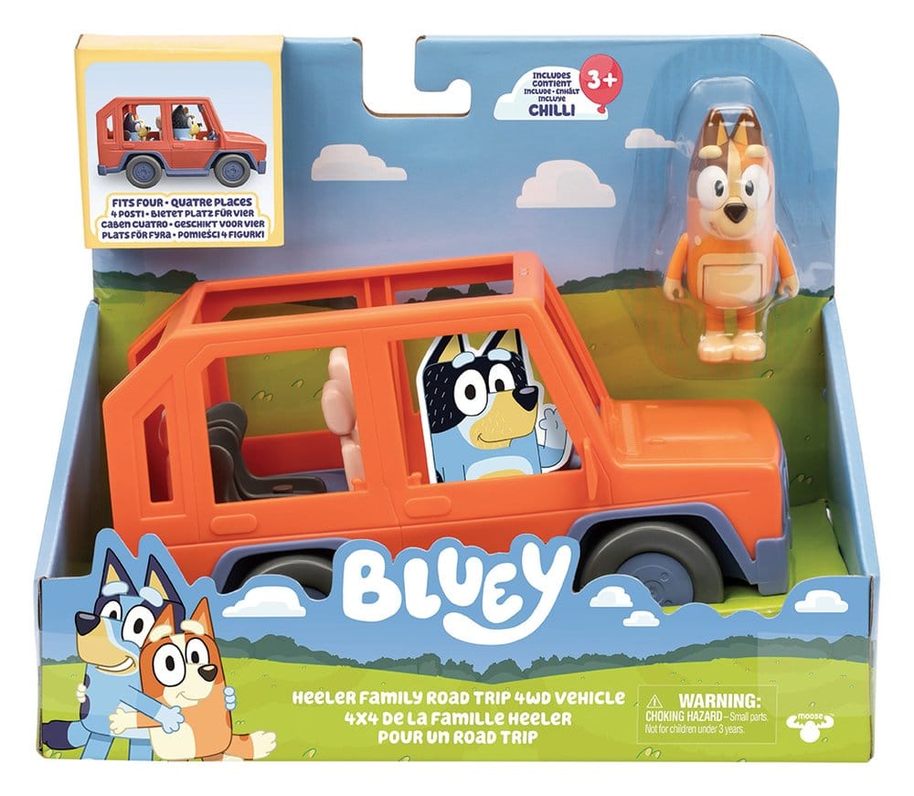 Bluey Figure Pack Heeler Family Road Trip DS Modellismo Bluey Heeler Family Road Trip Moose Toys