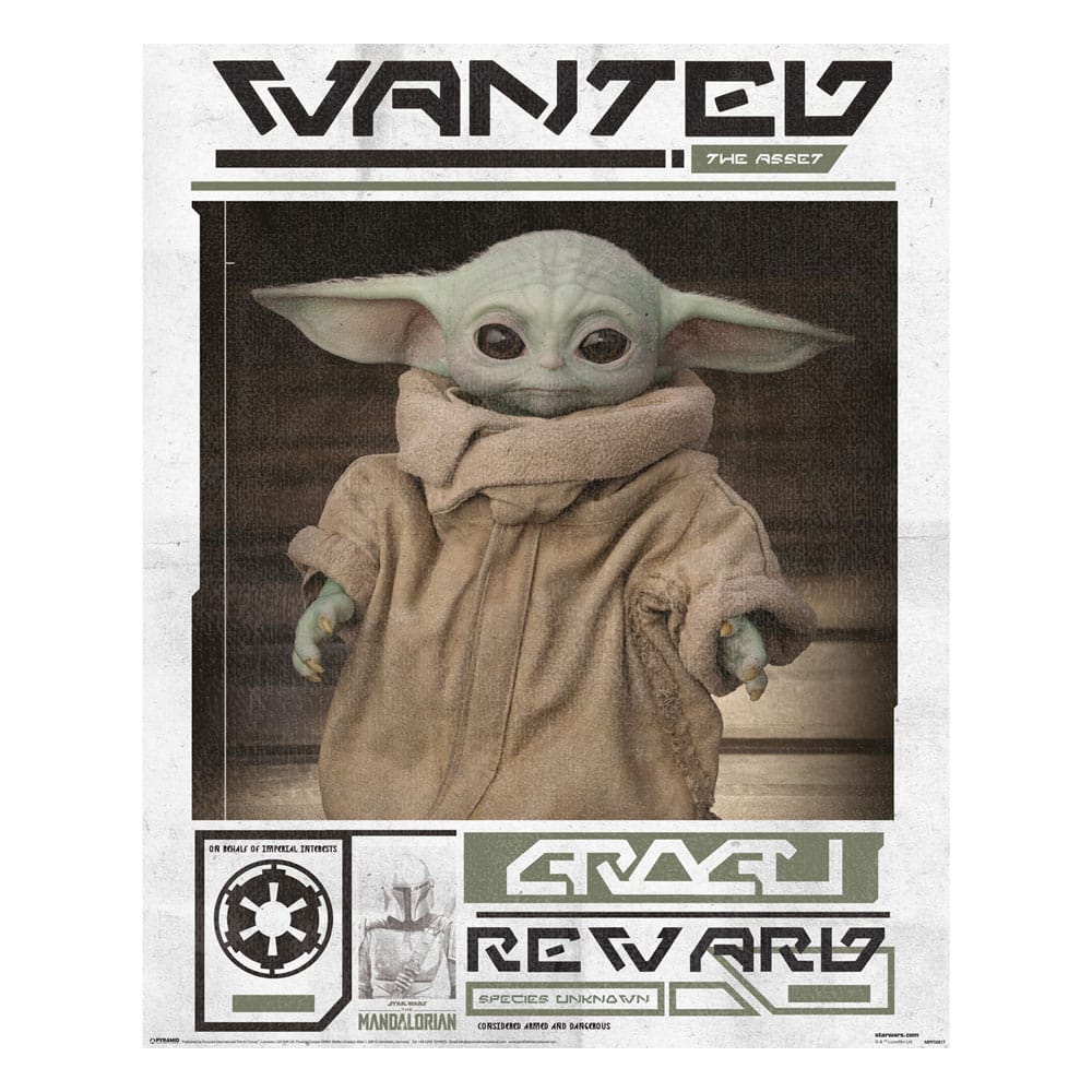 Poster Star Wars: The Mandalorian Pack Grogu Wanted 40 x 50 cm (4) DS Modellismo Poster Star Wars: Mandalorian Grogu Wanted