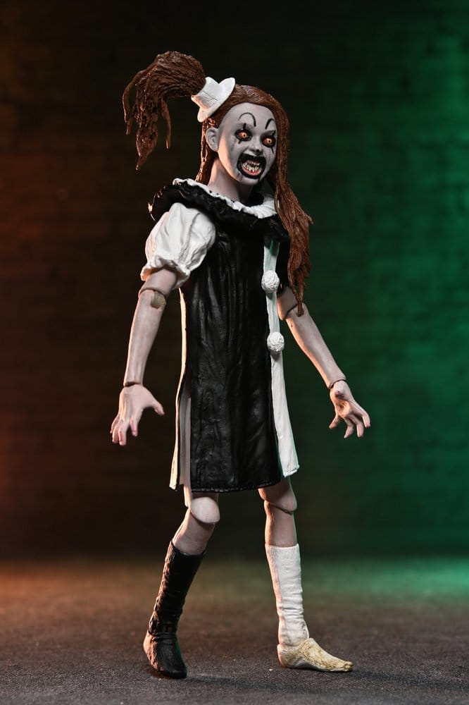Terrifier 2 2-Pack Action Figures Ultimate Art the Clown & Little Pale Girl 18 cm DS Modellismo Terrifier Action Ultimate Art Clown & Little