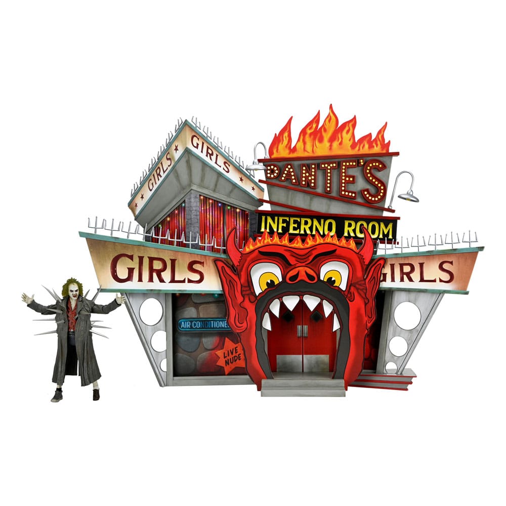 Beetlejuice (1988) Diorama Trenchcoat with Spikes Inferno Room Deluxe Set DS Modellismo Beetlejuice (1988) Diorama Trenchcoat