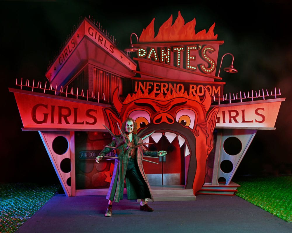 Beetlejuice (1988) Diorama Trenchcoat with Spikes Inferno Room Deluxe Set DS Modellismo Beetlejuice (1988) Diorama Trenchcoat