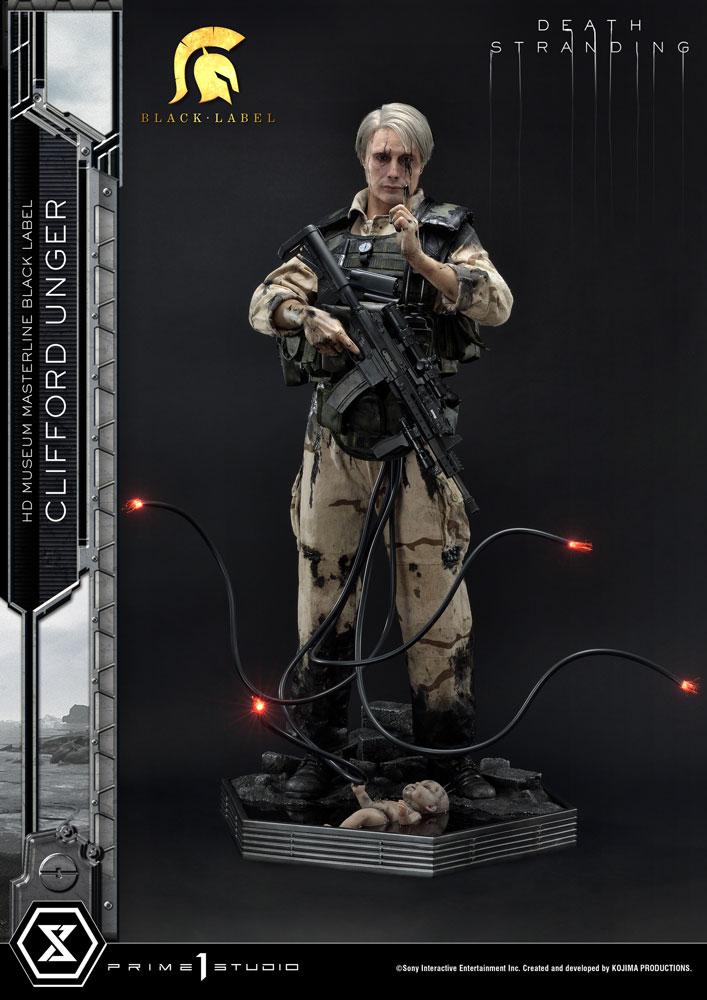 Statua Death Stranding 1/2 Clifford Unger Black Label 103 cm DS Modellismo Statua Death Stranding Clifford scala 1/2