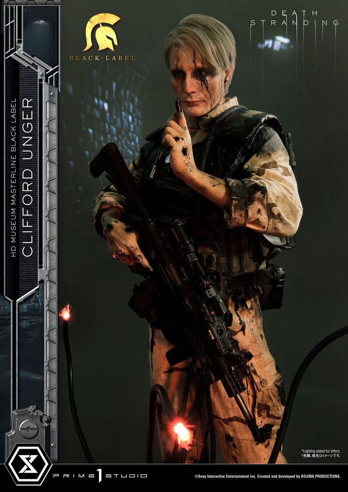 Statua Death Stranding 1/2 Clifford Unger Black Label 103 cm DS Modellismo Statua Death Stranding Clifford scala 1/2