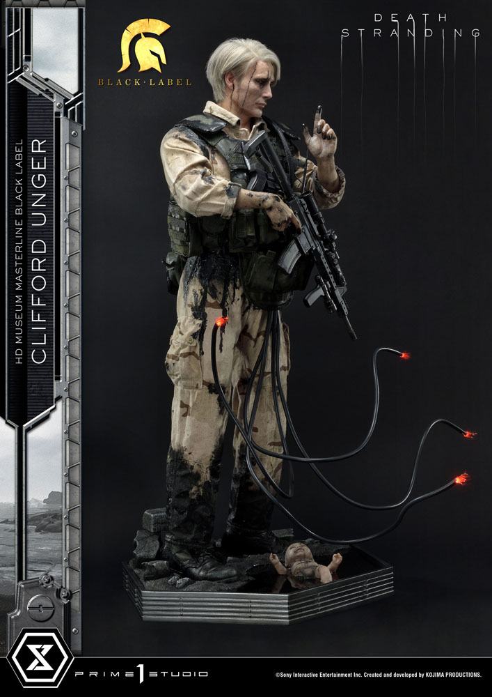 Statua Death Stranding 1/2 Clifford Unger Black Label 103 cm DS Modellismo Statua Death Stranding Clifford scala 1/2