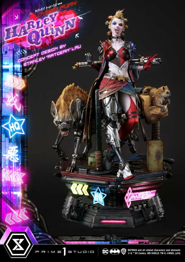 Statua Batman Ultimate Premium Masterline Series Cyberpunk Harley Quinn 60 cm DS Modellismo Statua Batman Ultimate Premium Masterline