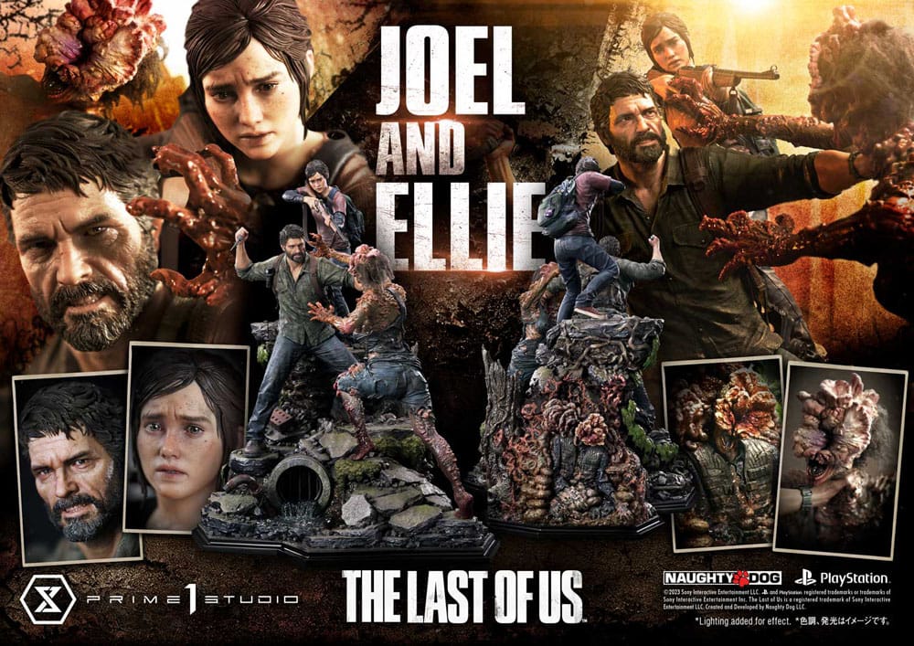 Statua The Last of Us Part I Ultimate Premium Masterline Series Joel & Ellie Deluxe Bonus Version (The Last of Us Part I) 73 cm DS Modellismo Statua Last Us Part I Ultimate Premium