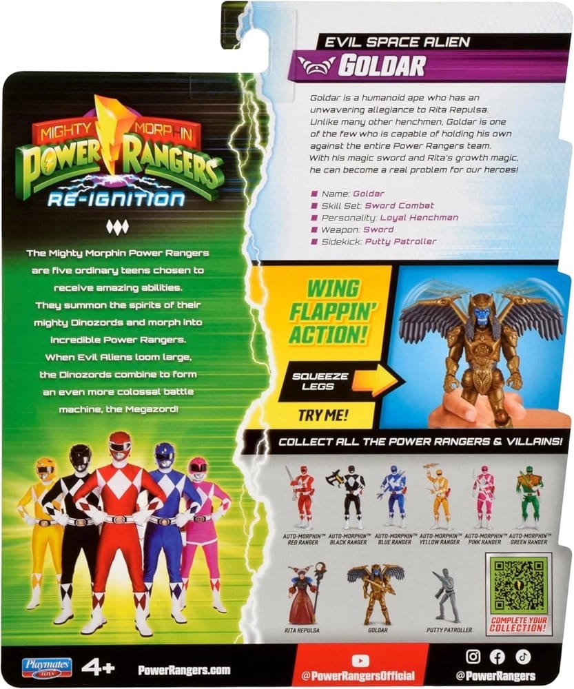 Power Rangers Evil Space Alien Action Figure Goldar 13 cm DS Modellismo Power Rangers Evil Space Alien Action Goldar