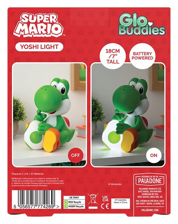 Super Mario GloBuddies Light Yoshi 18 cm DS Modellismo Super Mario GloBuddies Light Yoshi