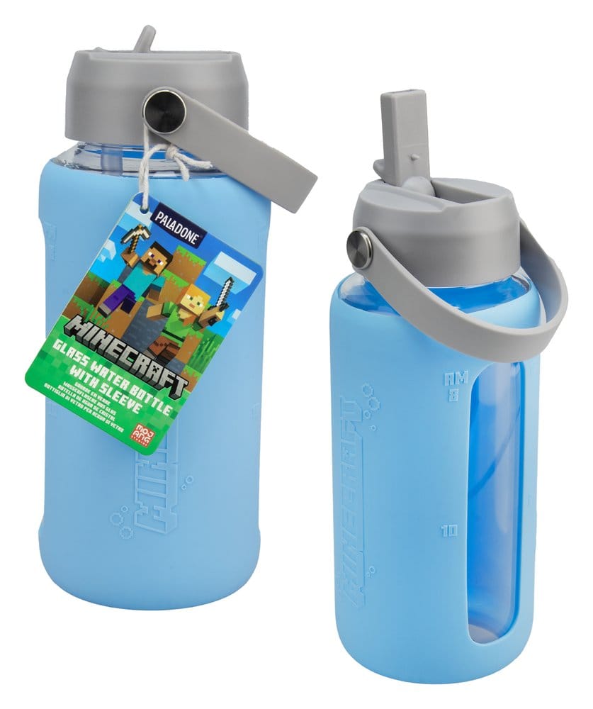 Borraccia Minecraft in vetro with Sleeve DS Modellismo Borraccia Minecraft in vetro with Sleeve