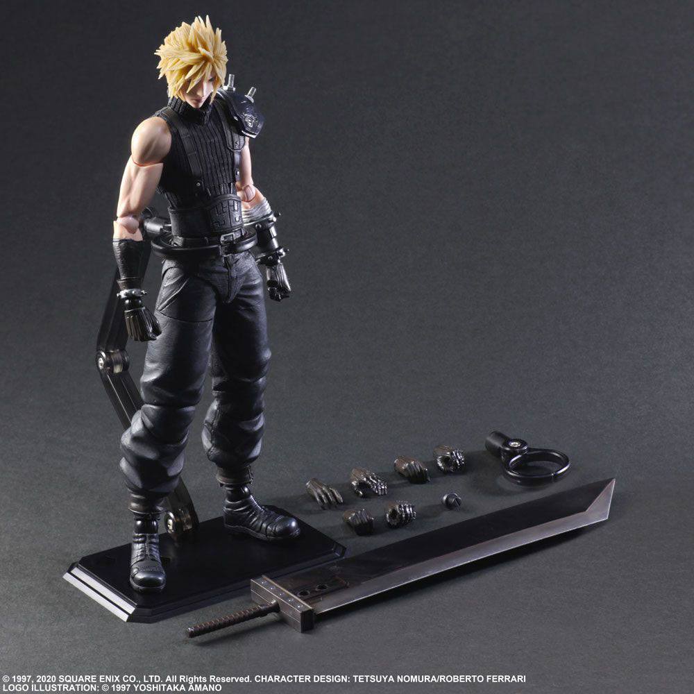 Final Fantasy VII Remake Play Arts Kai Action Figure Cloud Strife Ver. 2 27 cm DS Modellismo Final Fantasy VII Remake Play Arts Kai