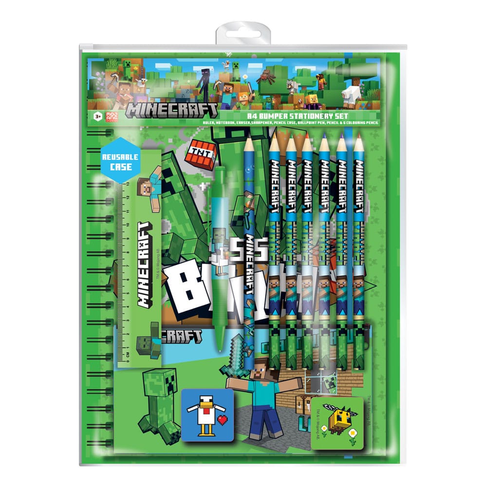Minecraft 12-Piece Stationery Set A4 Bumper DS Modellismo Minecraft 12-Piece Stationery A4 Bumper