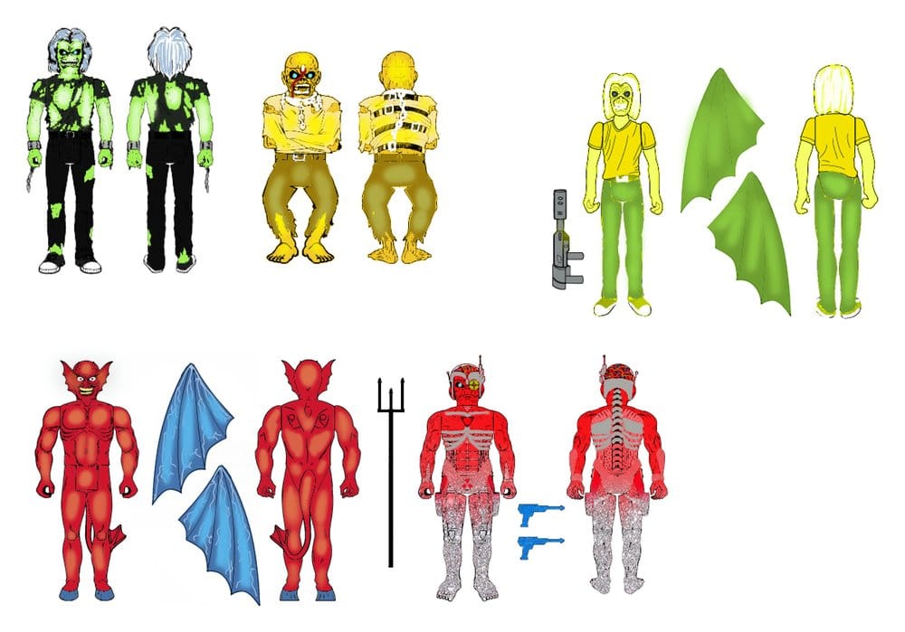 Iron Maiden ReAction Action Figures Wave 02 10 cm Blind Box Display (12) DS Modellismo Iron Maiden ReAction Action Wave 02 Blind