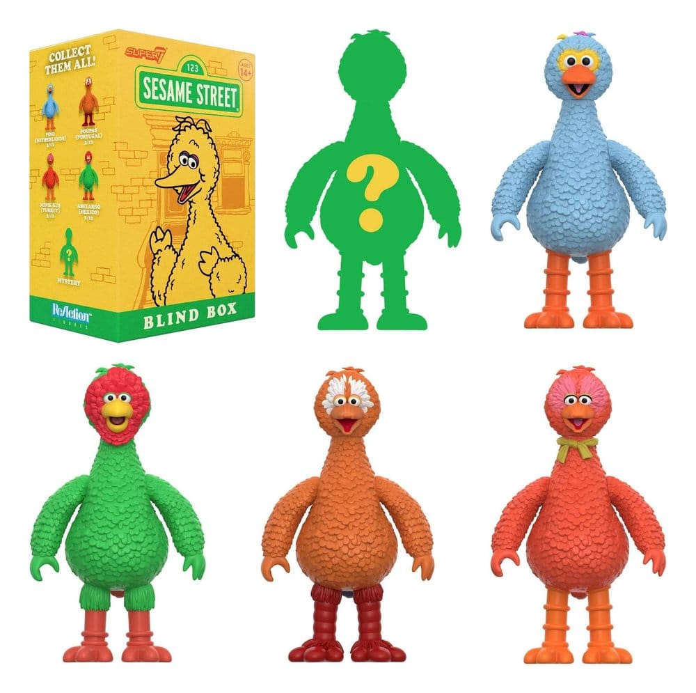 Sesame Street (Big Birds from Around the World) Action Figure Blind Box Wave 5 Display (12) DS Modellismo Sesame Street (Big Birds from Around World)